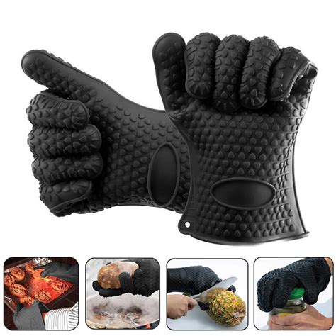 Luvas De Forno De Silicone Resistentes Ao Calor Luvas Grossas Para