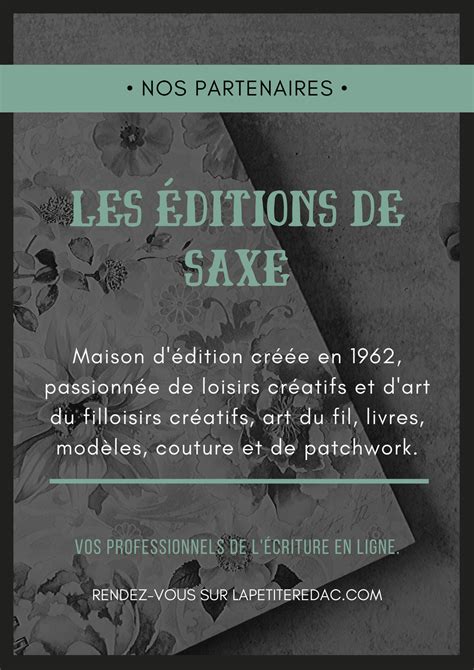 Les Ditions De Saxe Les Informations Conna Tre En Edition