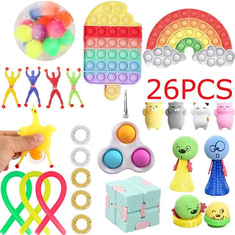 Sensory Toys Set 26 Pack, Stress Relief Fidget Hand Toys for Adults and ...