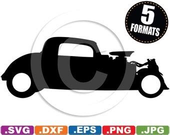 Top Fuel Dragster Silhouette Clip Art Image svg & dxf