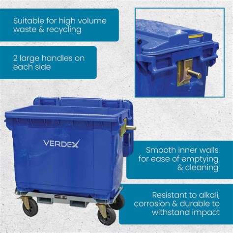 660l Wheelie Bin With Rotator Base Verdex Equipment