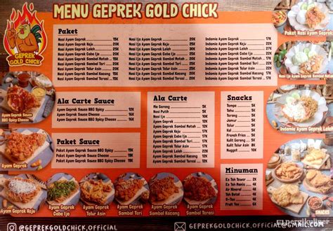 Selalu Diperbarui Menu Geprek Gold Chick Pademangan