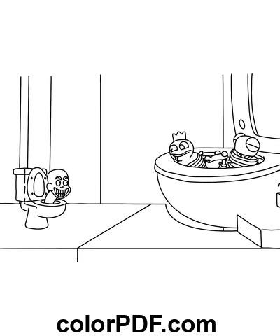 Skibidi Toilettes Et Rainbow Friends Coloriages Et Livres En PDF