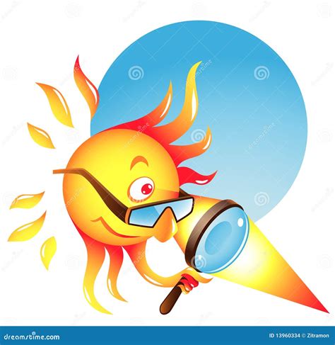 Burning Sun stock vector. Illustration of shiny, fire - 13960334