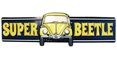 Embossed Distressed 60s Super Beetle Peace Vw Volkswagen Double Layer