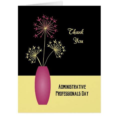 Thank You Flowers Administrative Professionals Day Card Zazzle