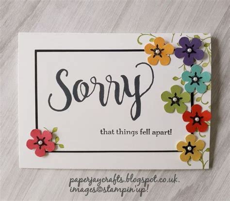 Sorry card | Sorry cards, Cards, Stampin up