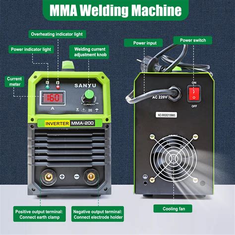 Sanyu High Efficient Inverter Mma Welder Mma Igbt Inverter Arc 200a