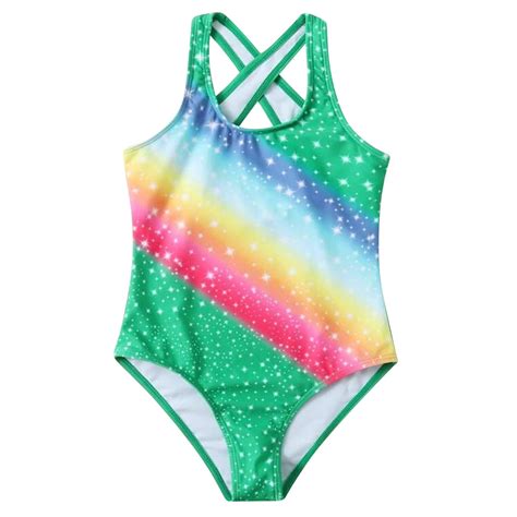 Rrunsv One Piece Girls Swimsuit Girls Upf 50 Beach Sport Bikini