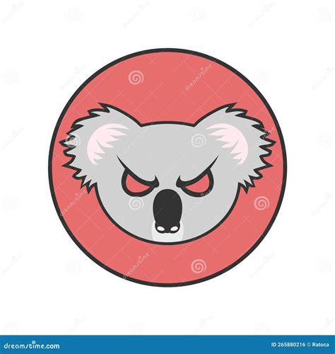 Angry koala draw stock vector. Illustration of drawn - 265880216