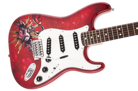 Fender Special Edition David Lozeau Art Stratocaster Sacred Heart Rosewood Long And Mcquade