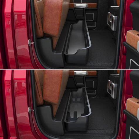 Under Seat Storage Box For 2015 22 Ford F150 Supercrew 4 Door