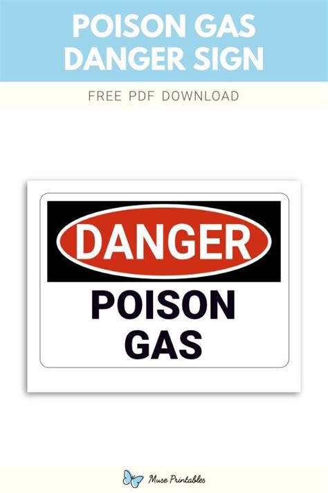 Printable Poison Gas Danger Sign Template | Danger sign, Signs ...