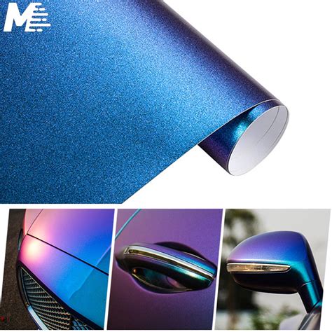 MileRush 1 Roll Of 30x100cm Blue To Purple Pearl Chameleon Vinyl Wrap