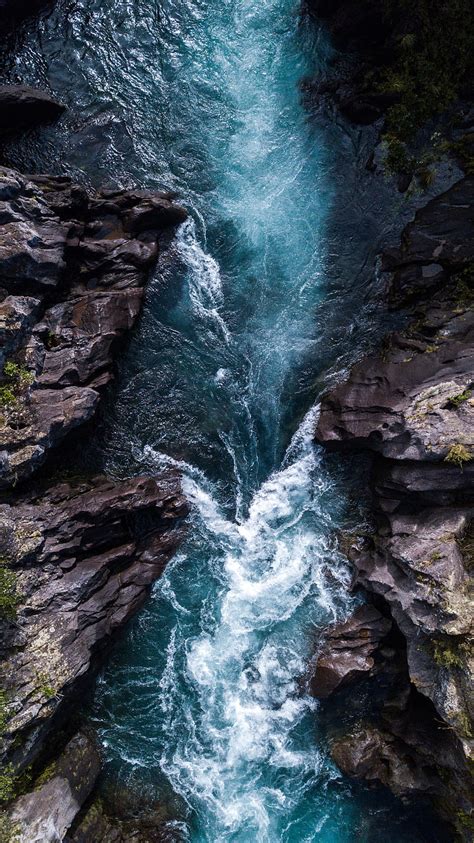 Rocks Sea Foam Aerial View Stones Hd Phone Wallpaper Peakpx