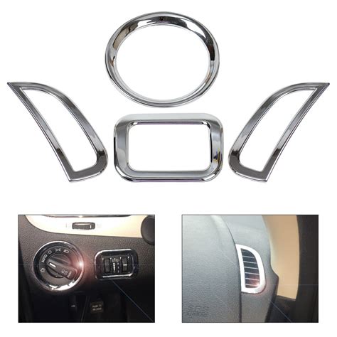 DWCX Car Styling Chrome 2Pcs Air Conditioning Vent Cover 2Pcs Console