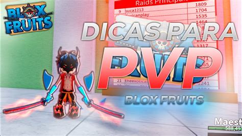 DICAS PARA PVP BLOX FRUITS INICIANTES YouTube