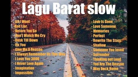 Lagu Barat Slow Enak Didengar YouTube