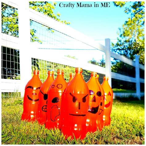 How to Make DIY Pumpkin Bowling Pins - Crafty Mama in ME!