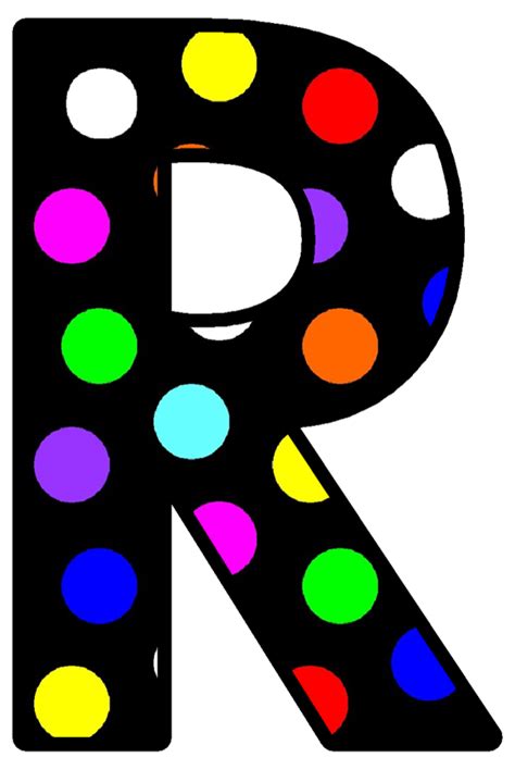 Buchstabe Letter R Polka Dot Letters Book Decor Themes For Mobile