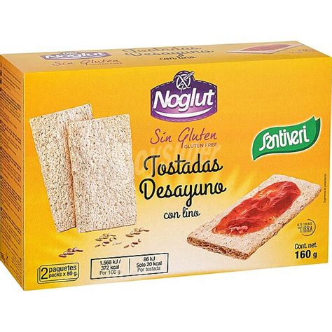 Santiveri Noglut Tostadas De Desayuno Con Lino Sin Gluten Estuche 160 G