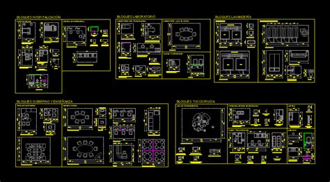 Blocchi Ospedalieri In AutoCAD Libreria CAD