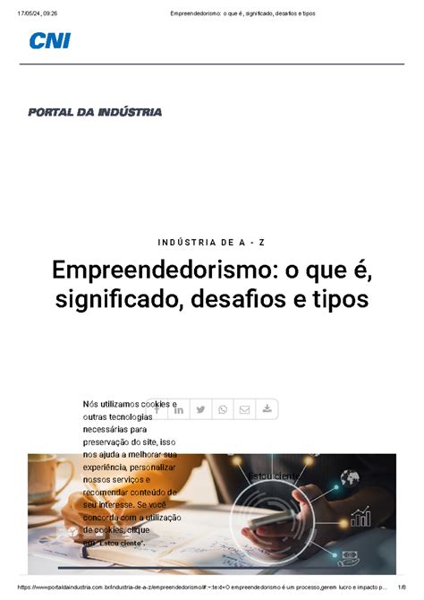 Empreendedorismo O Que é Significado Desafios E Tipos Cni Portal Da IndÚstria I N D Ú S T R