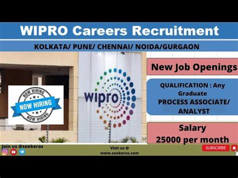 Job Updates Wipro Process Associate Analyst Freshers Seekeras