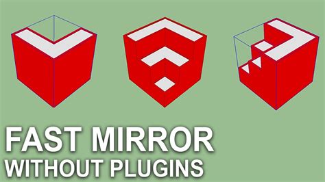 Mirror Without Plugin In Sketchup Sketchup Tutorial Youtube