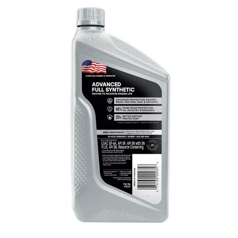 Valvoline Advanced Aceite De Motor Completamente Sintetico W Cuarto