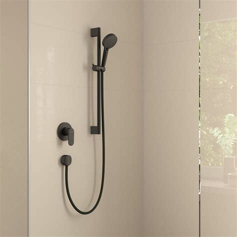 Hansgrohe Vernis Blend Concealed Manual Shower Mixer In Matt Black