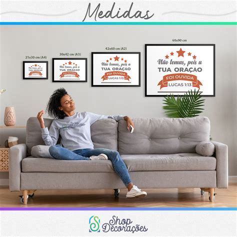 quadro decorativo Não Temas Pois a Tua Oração Foi Ouvida A3