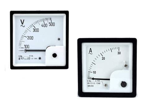 72mm Analog Voltmeter 0 500v And 0 30amp Ammeter Voltmeter Analog Industrial