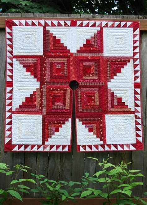 Log Cabin Star Tree Skirt Craftsy Log Cabin Quilt Pattern