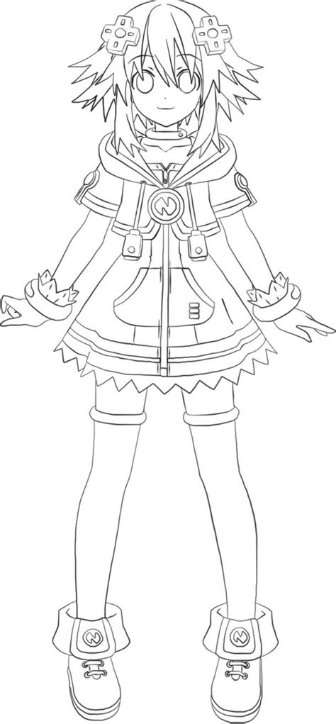 Neptunia Neptune Lineart By Luiz1041 On Deviantart