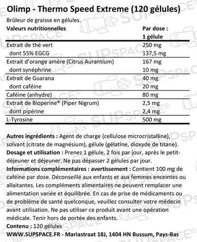 Acheter Olimp Thermo Speed Extreme Supspace