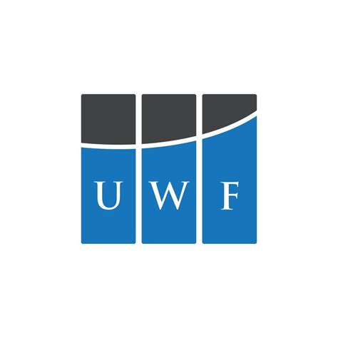 UWF letter logo design on white background. UWF creative initials ...