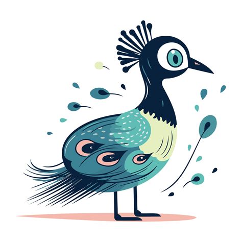 Peacock vector illustration. Cute cartoon peacock character. 33240011 ...