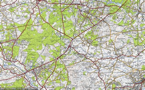 Historic Ordnance Survey Map Of Bagshot 1940