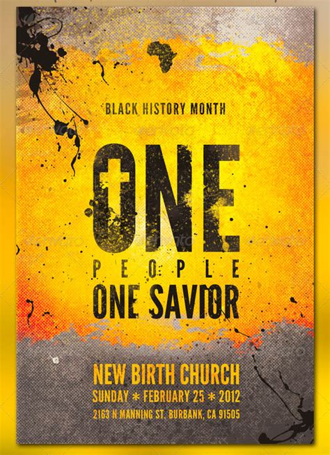 Black History Month Church Flyer Templates Inspiks Market