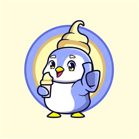 Premium Vector Penguin Ice Cream