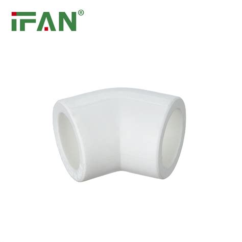 Ifan Ppr Manufacturer Customized White Ppr Elbow Pipe Fitting 45 Degree Equal Elbow For Water