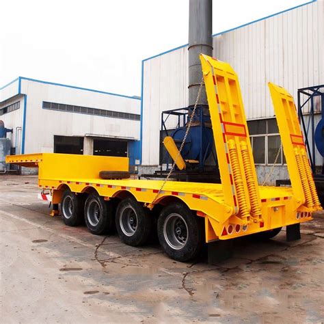 Heavy Low Bed Deck Flatbed Container Gooseneck Excavator Transport Semi