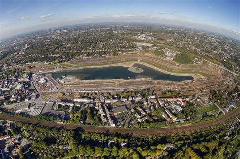 Dortmund Von Oben Flutung Phoenix See Dortmund Mit Fischauge