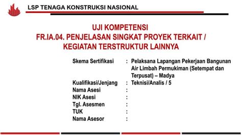 Pelaksana Pelaksana Lapangan Pekerjaan Bangunan Air Limbah Permukiman