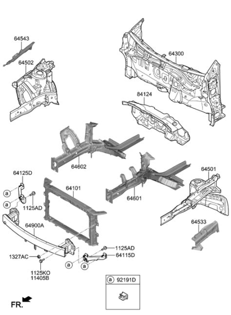 64501 F3500 Genuine Hyundai Panel Assembly FNDR Apron LH