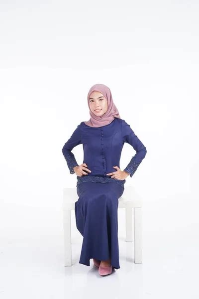 Beautiful Female Model Kebaya Hijab Modern Lifestyle Apparel Muslim