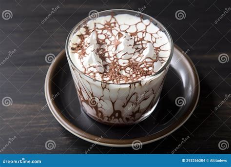 Milk Foam Art on a Cup of Hot Chocolate Stock Photo - Image of coffee ...