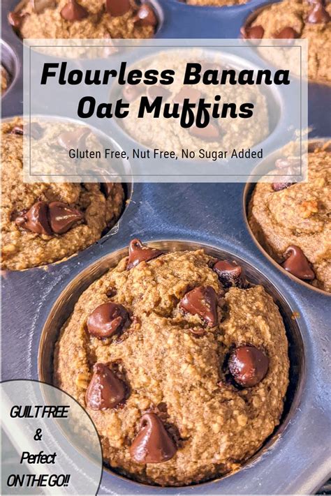 Flourless Banana Oat Muffins Banana Oat Muffins Yummy Healthy