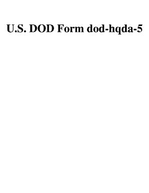 Fillable Online U S Dod Form Dod Hqda Fax Email Print Pdffiller